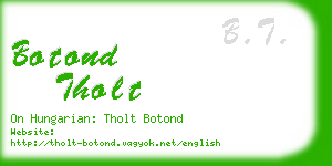 botond tholt business card